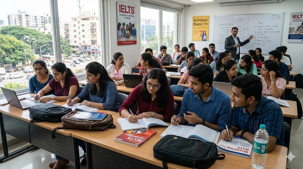 What are the IELTS coaching fees in Bangalore 2026, and is the investment truly worth it? Students attending IELTS coaching fees in Bangalore classroom training with expert faculty and study materials.